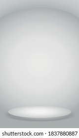 Estudio de fondo de sala blanca y gris - Ilustración vectorial