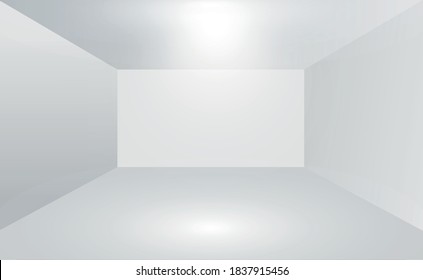 White and gray room background studio - Vector illustration