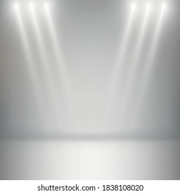 Estudio de fondo de sala blanca y gris - Vector