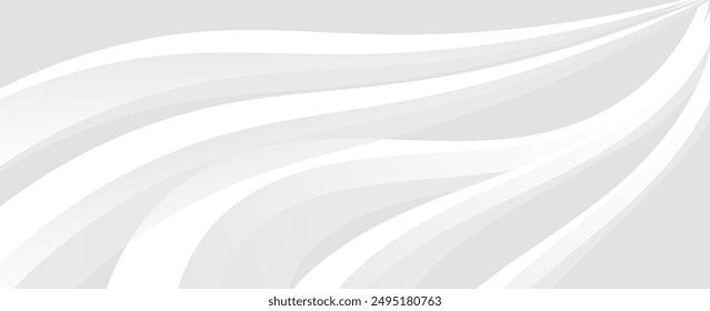 White gray satin texture that is white silver fabric silk panorama background with beautiful soft blur pattern natural.