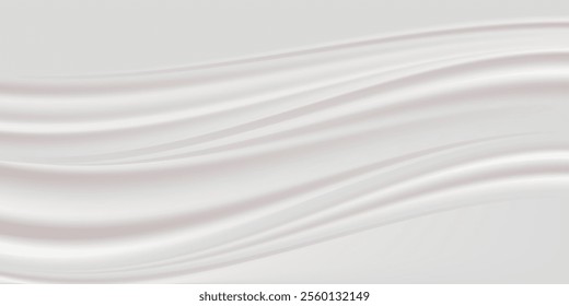 White gray satin texture that is white silver fabric silk panorama background with beautiful soft blur pattern natural.