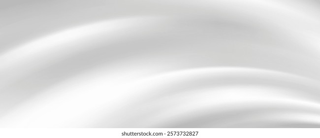 White gray satin texture that is white silver fabric silk panorama background with beautiful soft blur pattern natural.