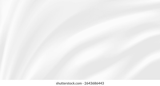 White gray satin texture that is white silver fabric silk panorama background with beautiful soft blur pattern natural.