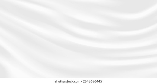 Textura de satén gris blanco que es fondo de panorama de seda de tela de plata blanca con hermoso patrón de desenfoque suave natural.