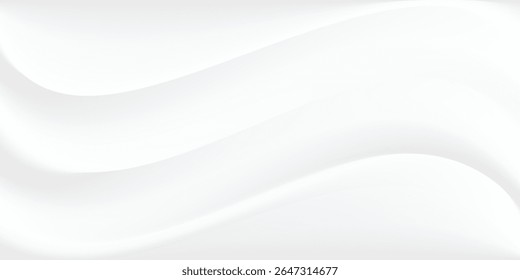 Textura de satén gris blanco que es fondo de panorama de seda de tela de plata blanca con hermoso patrón de desenfoque suave natural.
