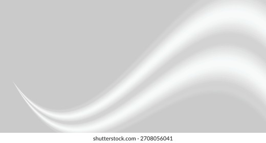 Textura de cetim cinza branco que é fundo de panorama de seda de tecido prata branco com belo padrão de desfoque suave natural.