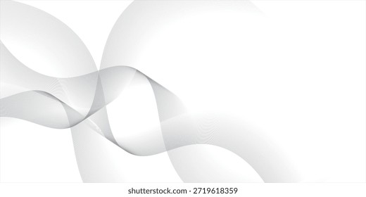 Textura de cetim cinza branco que é fundo de panorama de seda de tecido prata branco com belo padrão de desfoque suave natural.