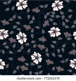 White and Gray Seamlessly Repeating Pattern. Vector design for Wrapping Paper, Invitations and cards.