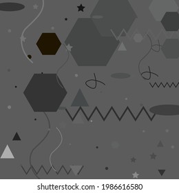Ilustración vectorial de las sombras grises blancas. Diseño Geométrico Moderno Digital Gris Negro Pastel Monocoroma. Las Sombras Crecen El Patrón De Arte Moderno Blanco. El Gris Negro Moderno Estilo Hipster Fondo.
