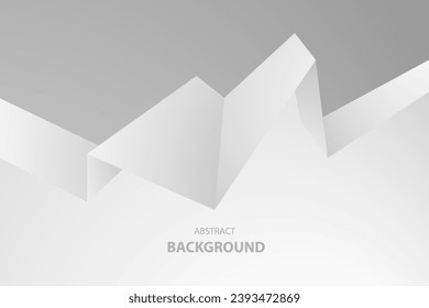 White and gray shape color abstract background. Vector illustration