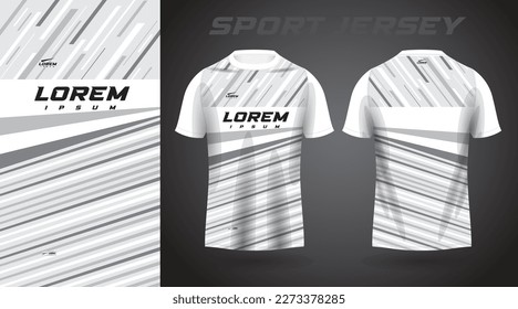 white gray shirt soccer football sport jersey template design mockup