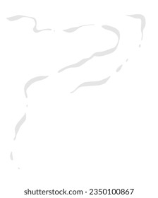 White and Gray Smoke Cloud Element