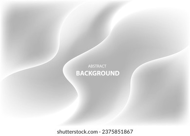 White and gray smooth liquid color abstract background. Vector illustration