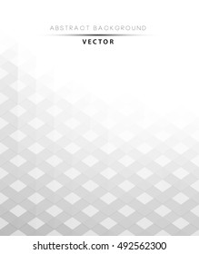 White and gray soft geometric shapes, abstract perspective background. Ideal for brochure and flyer cover works or background designs. Vertical A4 page size.