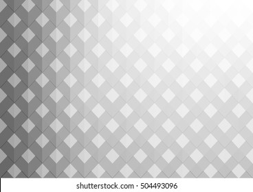 White and gray soft geometric shapes, abstract perspective background. Ideal for brochure and flyer cover works or background designs. Horizontal A4-A3 page size.