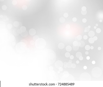 White gray sparkling bokeh background