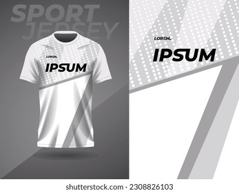 white gray sports jersey football and soccer, jersey racing, gaming, motocross, cycling, running