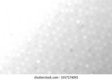 White gray squares tile background. Mosaic geometric pattern.