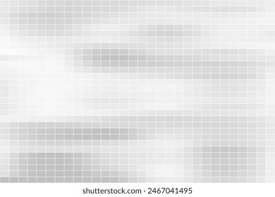 White And Gray Swimming Pool Mosaic Tile Texture Pattern or Technology Background. Gradient. Vector Illustration