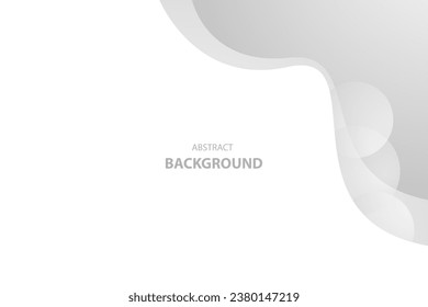 Curva vectorial blanca y gris curva fondo moderno con espacio para texto y mensaje. diseño de concepto