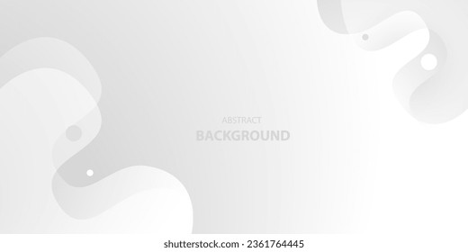 White and gray wave background with space for text and message. vector illustration