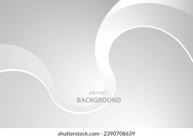 White and gray wave color abstract background. Vector illustration