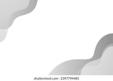 White and gray wave color abstract background. Vector illustration	