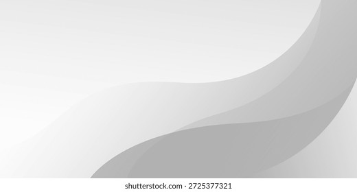 White and gray wave minimalist background. texture white pattern. vector illustration