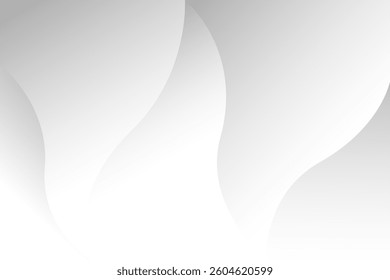 White and gray wave modern abstract background. Vector illustration