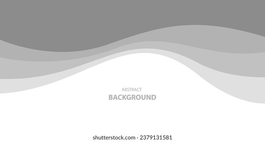 White and gray wave modern background with space for text and message. template design