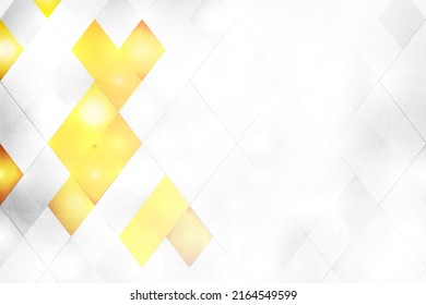 White gray and yellow diamond geometric pattern background vector Free Vector