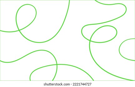 White and green abstract vector background with random lines