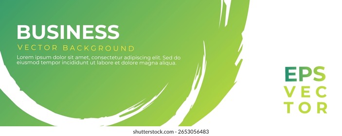 Plano de fundo branco e verde com estilo de traçado de pincel, ilustração de vetor 