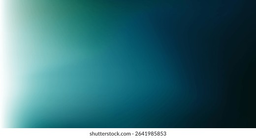 White green blurred gradient on dark grainy background, glowing light spot, copy space.vector