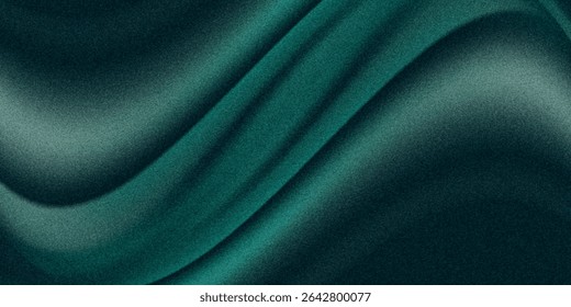 Gradiente borroso verde blanco sobre fondo granulado oscuro, punto de luz brillante, espacio de copia