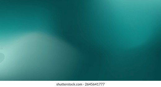 Gradiente borroso verde blanco sobre fondo granulado oscuro, punto de luz brillante, espacio de copia