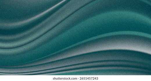 Gradiente borroso verde blanco sobre fondo granulado oscuro, punto de luz brillante, espacio de copia