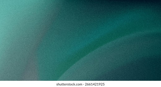 Gradiente borroso verde blanco sobre fondo granulado oscuro, punto de luz brillante, espacio de copia