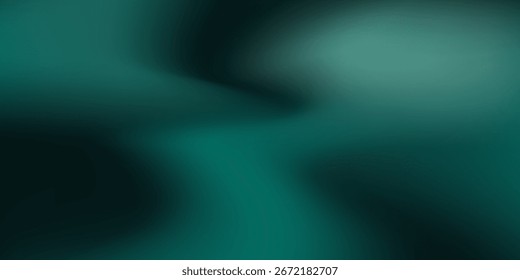 Gradiente borroso verde blanco sobre fondo granulado oscuro, punto de luz brillante, espacio de copia
