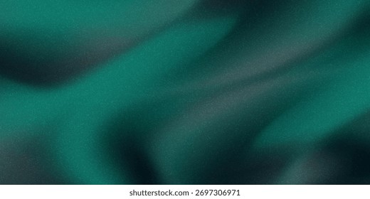 Gradiente borroso verde blanco sobre fondo granulado oscuro, punto de luz brillante, espacio de copia.eps 10
