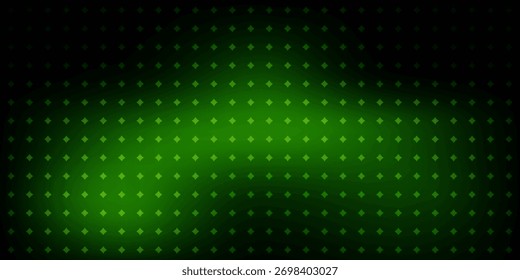 Gradiente borroso verde blanco sobre fondo granulado oscuro, punto de luz brillante, espacio de copia	