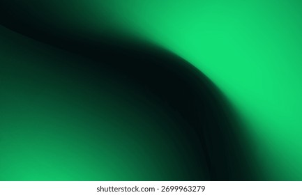 Gradiente borroso verde blanco sobre fondo granulado oscuro, punto de luz brillante, espacio de copia	