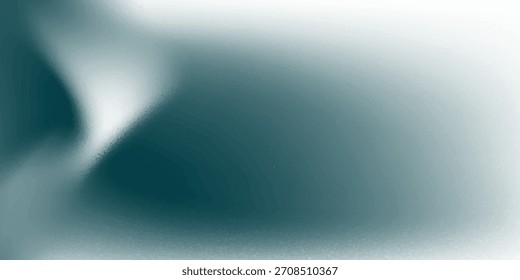 Gradiente borroso verde blanco sobre fondo granulado oscuro, punto de luz brillante, espacio de copia
