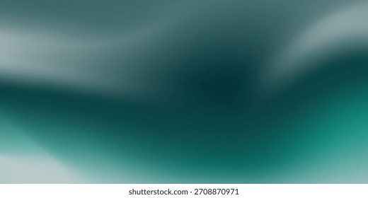 Gradiente borroso verde blanco sobre fondo granulado oscuro, punto de luz brillante, espacio de copia