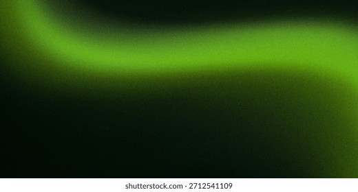 Gradiente borroso verde blanco sobre fondo granulado oscuro, punto de luz brillante, espacio de copia