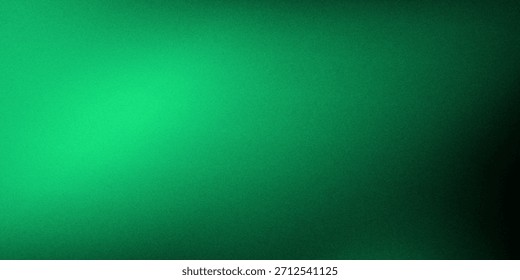 Gradiente borroso verde blanco sobre fondo granulado oscuro, punto de luz brillante, espacio de copia