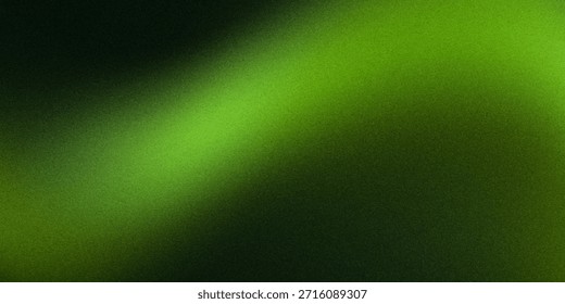 Gradiente borroso verde blanco sobre fondo granulado oscuro, punto de luz brillante, espacio de copia