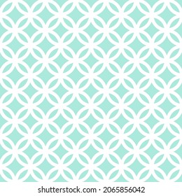 White and Green circle pattern line, seamless background. The seamless geometric pattern of circles. Wrapping paper.