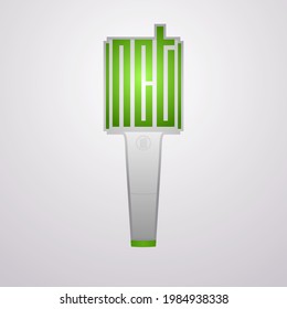 White Green Lightstick Vector Illustration