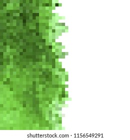 White green mosaic background. Geometric template with mesh of squares for your amazing design.